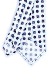 GIUSY unlined tailored white tie in linen/silk